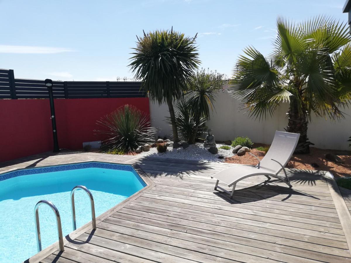 Studio Independant Chez L'Habitant Avec Piscine Et Cuisine Exterieures La Rochelle  Kültér fotó